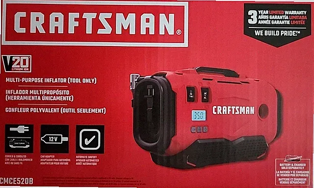 Craftsman V20 Cordless Tire Inflator CMCE520B Portable Air Compressor 20V NEW
