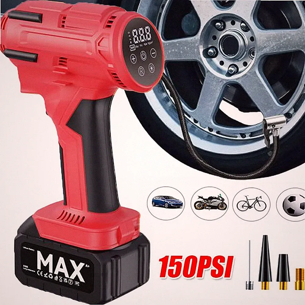 Heavy Duty 21V Car Tyre Inflator Cordless Rechargeable Tire Air Compressor Pump