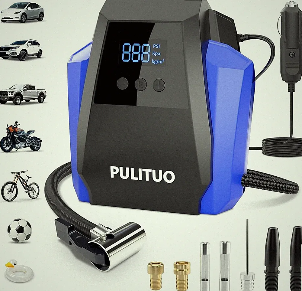 Heavy Duty Electric Air Tire Pump 12V Inflator Auto Car Truck Compressor Portabl