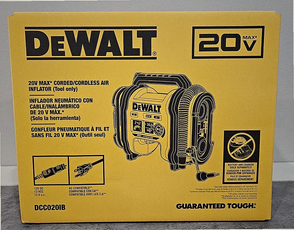 NEW DeWALT DCC020IB 20V High-Pressure Corded Cordless Air Inflator 2025