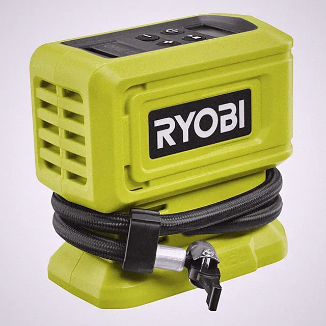 Ryobi 18 V One+ 11 Bar Wireless Compressor Tyre and Ball Inflation Comes w...