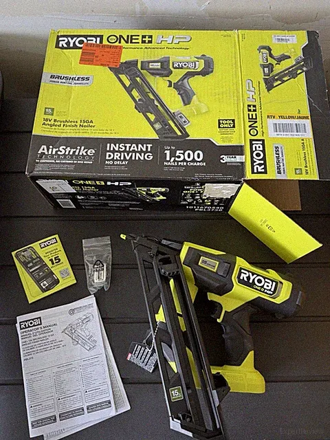 RYOBI ONE+ HP 18V Brushless 15-Gauge 34 Angled Finish Nailer PBL375 (Tool Only)
