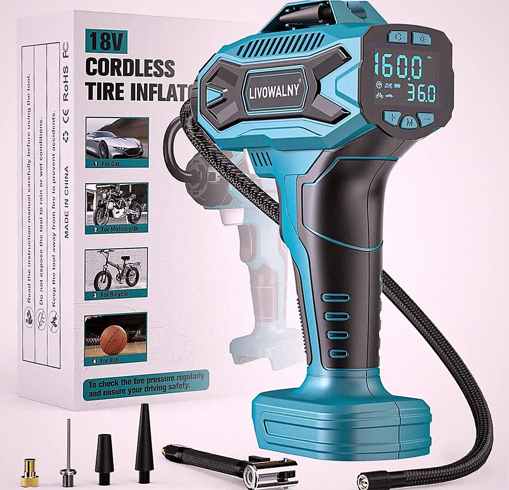 Tire Inflator Air Compressor Compatible with Makita 18V Battery, 160 PSI Cordle