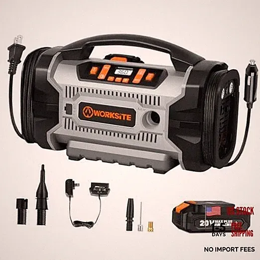 Tire Inflator Air compressor Portable, 160 PSI Car Air Pump with Multi Grey