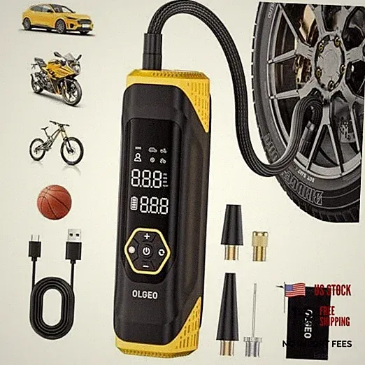 Tire Inflator Portable Air Compressor, 180PSI Cordless 6X Faster Air Black