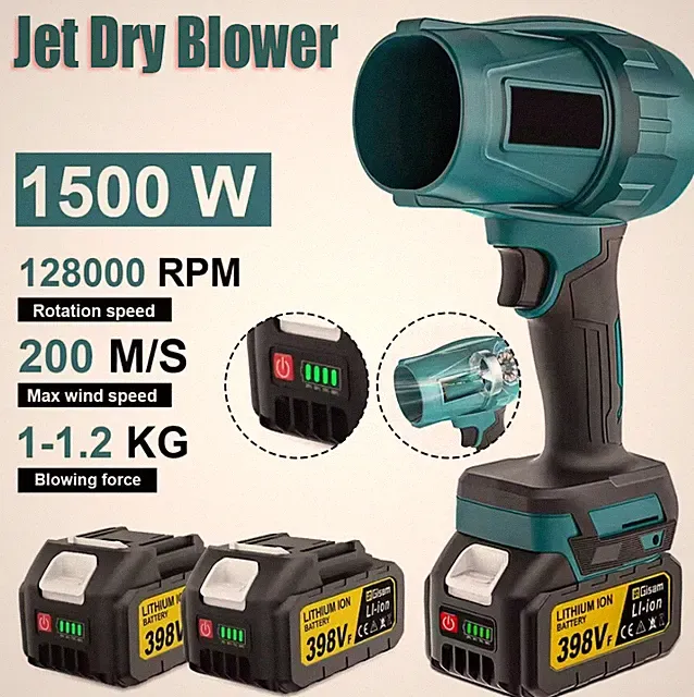 Turbo Blower Fan Cordless Super Power Mini Air Duster For Car Drying Cleaning